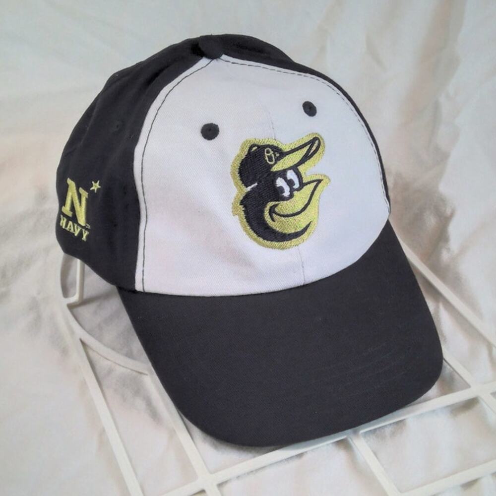 SGA Baltimore Orioles x USNA Snapback Hat/Cap Black/White/Gold Naval Academy MLB